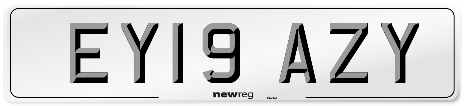 EY19 AZY Number Plate from New Reg